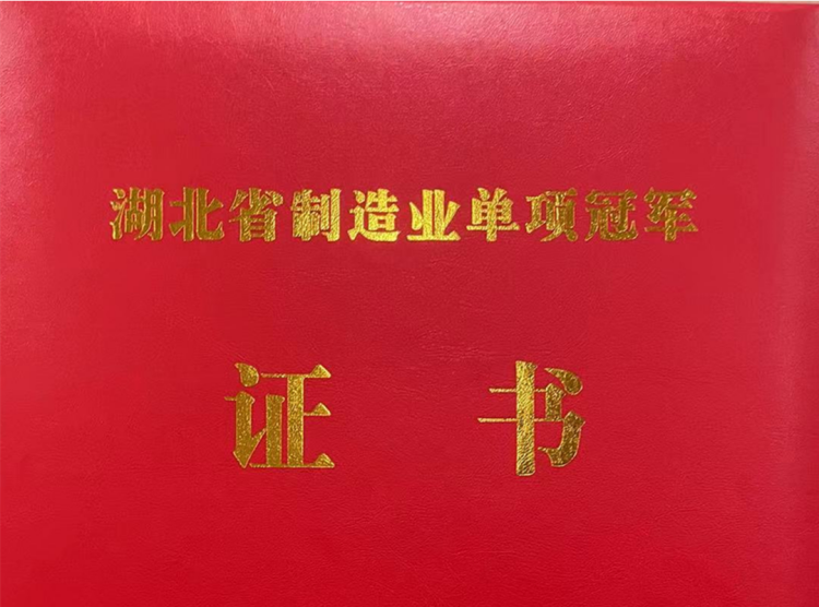 武汉优德88荣获湖北省制造业单项冠军产品